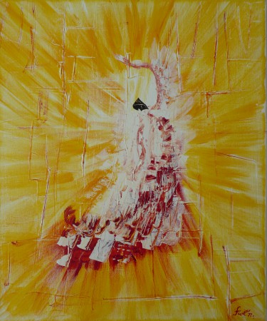 Flamenco F, Acrylique, 55 X 46 cm